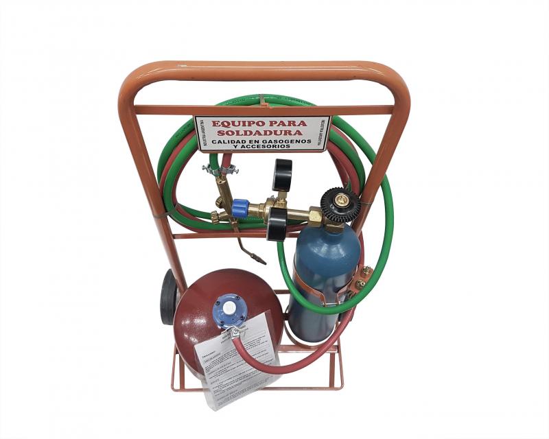 Soldadora Oxigas 3 kilos x 1/2 metro con carro con ruedas