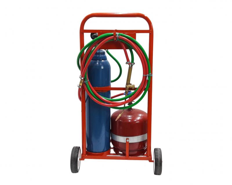 Soldadora Oxigas 3 kilos x 1 metro con carro con ruedas