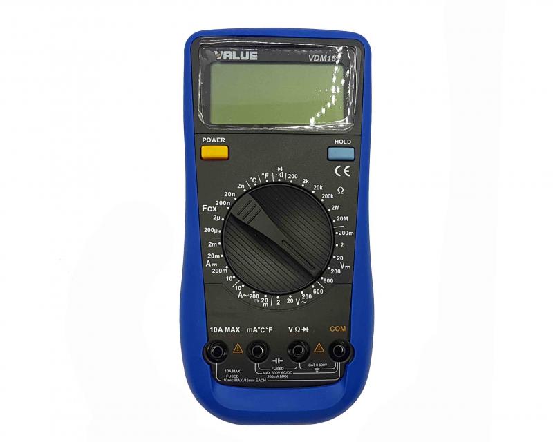 Multímetro capacímetro digital Value VDM-151