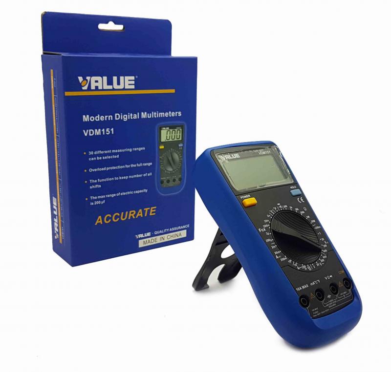 Multímetro capacímetro digital Value VDM-151