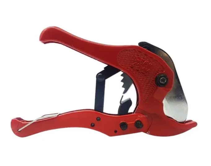 Tijera cortadora de caño plástico PVC termofusora 42mm