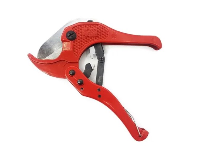 Tijera cortadora de caño plástico PVC termofusora 42mm