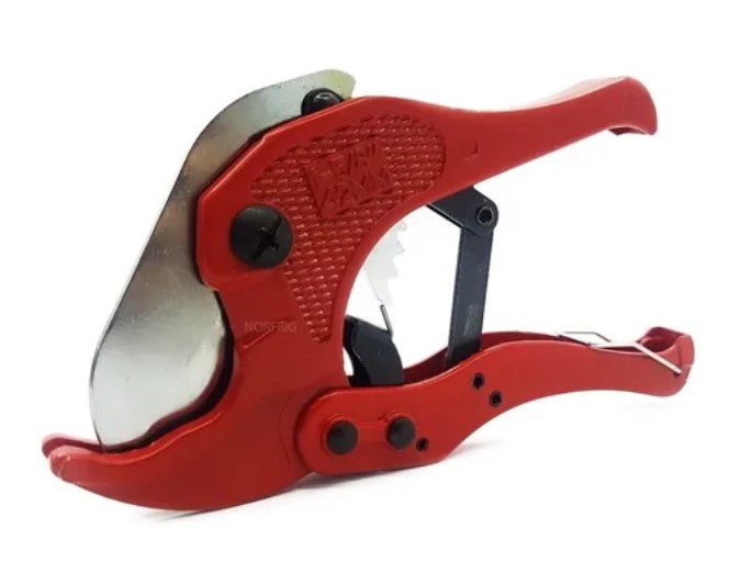 Tijera cortadora de caño plástico PVC termofusora 42mm