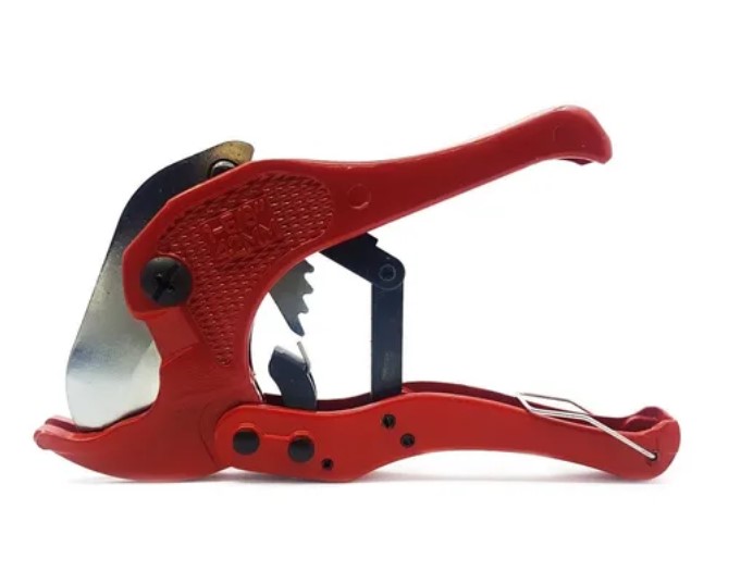 Tijera cortadora de caño plástico PVC termofusora 42mm