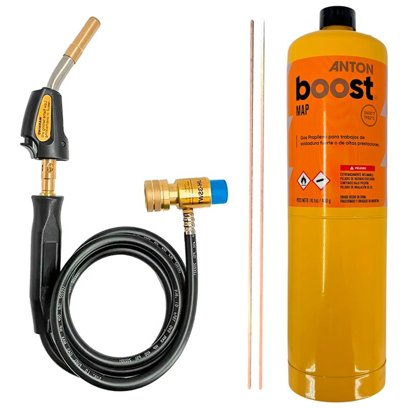 Kit Soplete Soldador Con Manguera + Map Pro + Varilla Harris