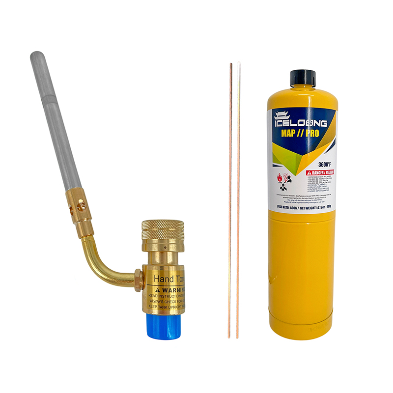 Pico Soldador Giratorio + Garrafa Mapp + 2 Varillas Harrys