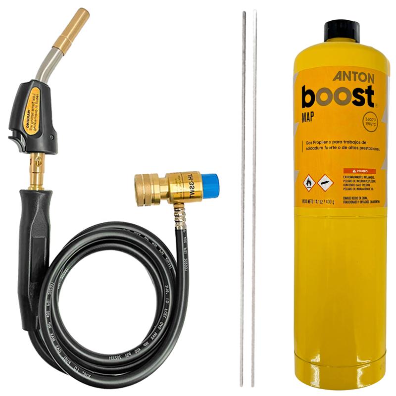 Kit Soplete Soldador + Varilla Aluminio Harris + Map Pro
