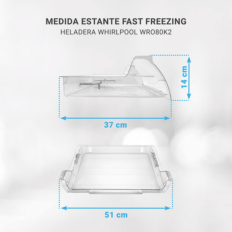 Estante Fast Freezing Heladera Whirlpool Wro80k2