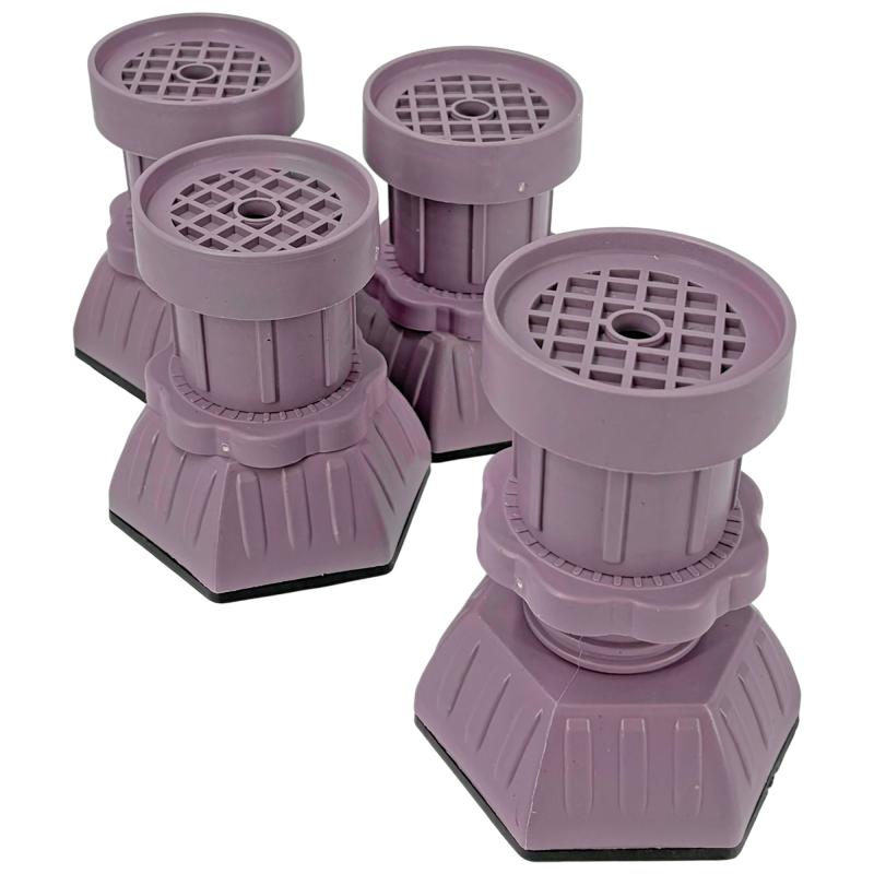 Kit Patas Antideslizantes Regulables Hexagonales Lavarropas