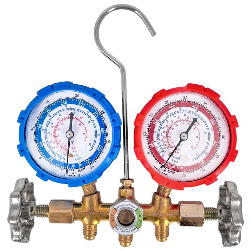 Kit Manifold Combinado R134 R410 Repuesto Perilla Plastica
