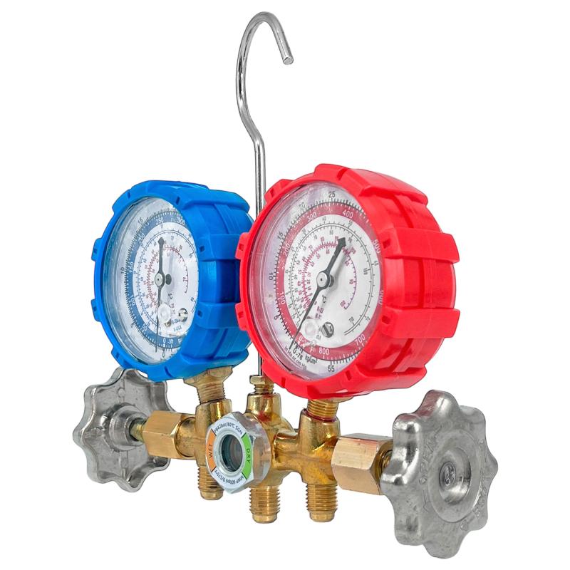 Kit Manifold Combinado R134 R410 Repuesto Perilla Plastica