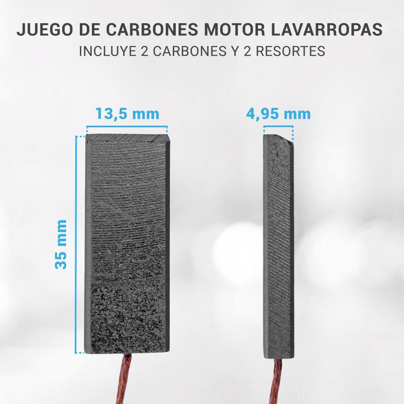 Juego de carbones 4,95 x 13,55 x 40