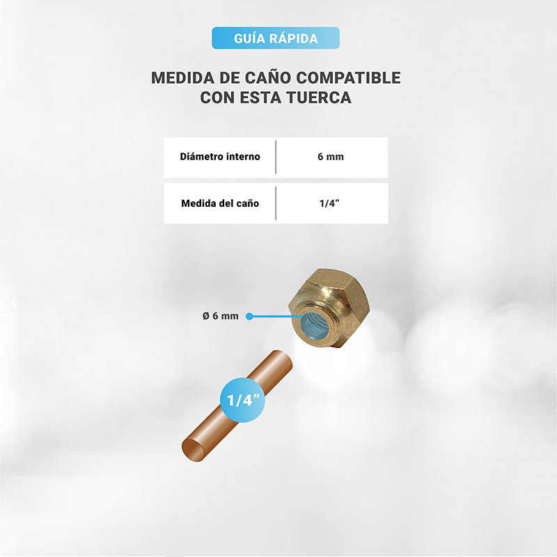 Kit Tuercas Bronce 1/4 Y 3/8 Para Aire Acondicionado Split
