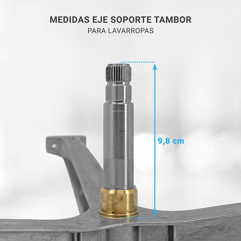 Eje soporte tambor para lavarropas Codini Cf90 Cf99 Cf60