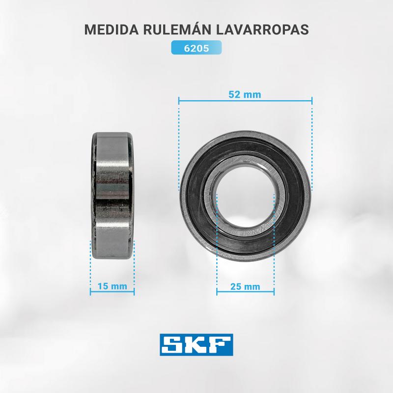 Kit de soporte, tornillos, retén y rulemanes para lavarropas Whirlpool y Drean