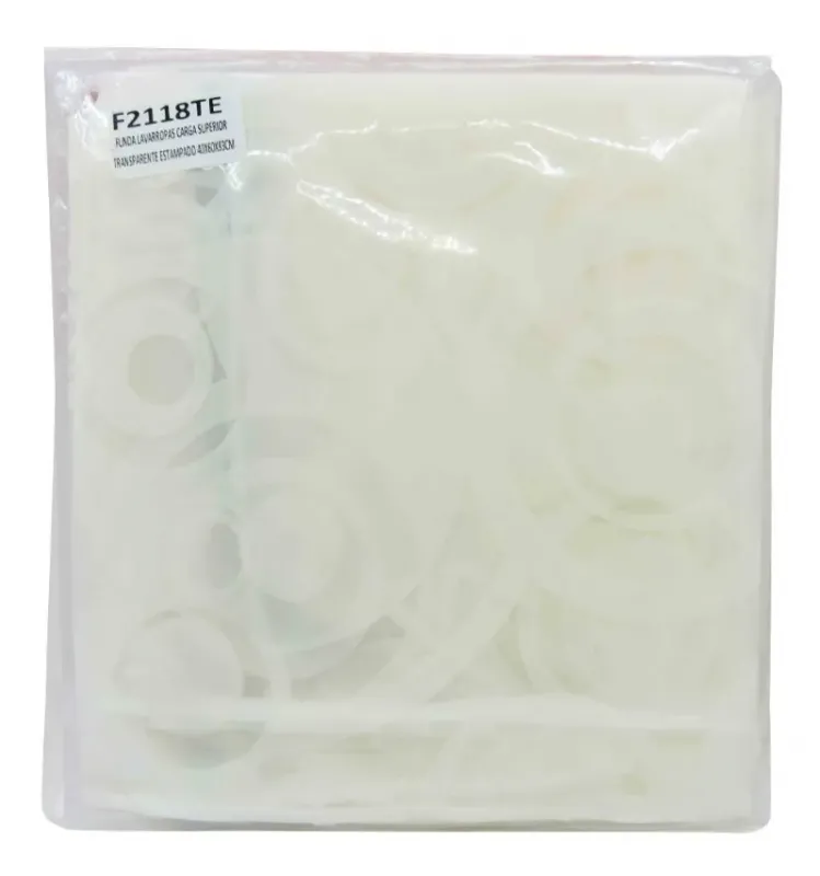Funda transparente estampada para lavarropas de carga superior 40 x 60 x 83cm
