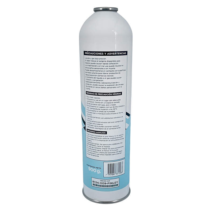 Lata Gas Refrigerante Finley R134a 900gr