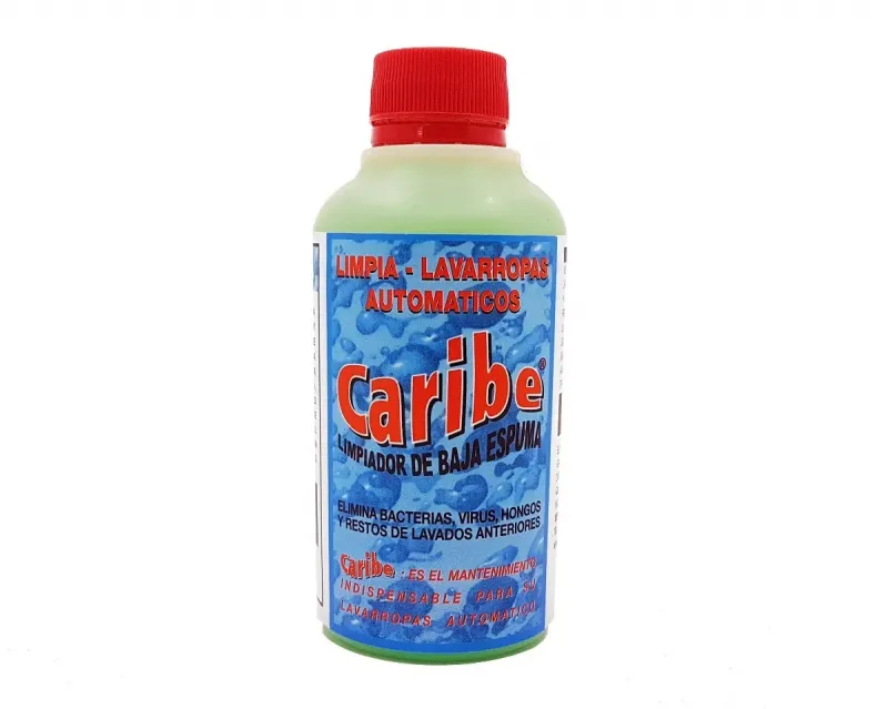 Detergente limpiador para lavarropas Caribe 250 ml