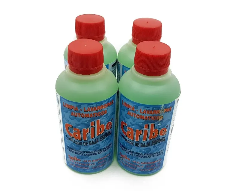 Detergente limpiador para lavarropas Caribe 250 ml