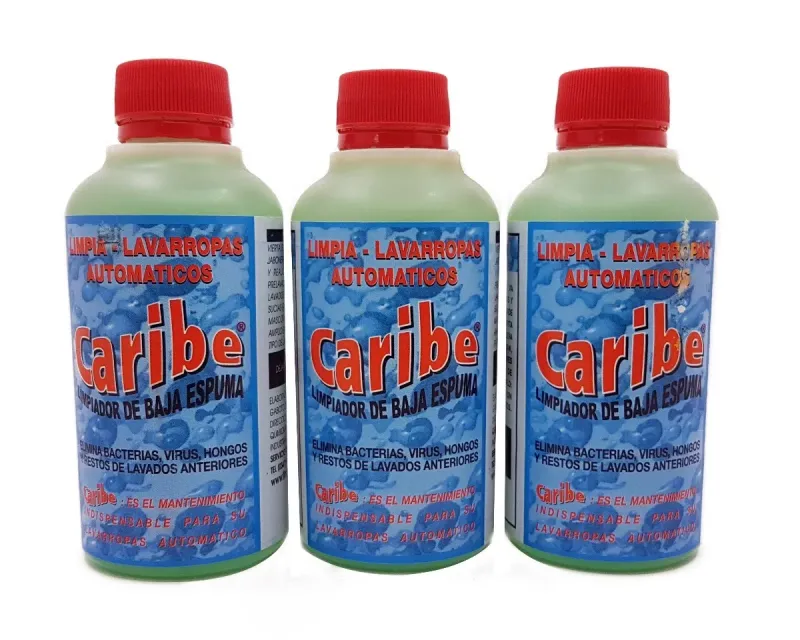 Detergente limpiador para lavarropas Caribe 250 ml