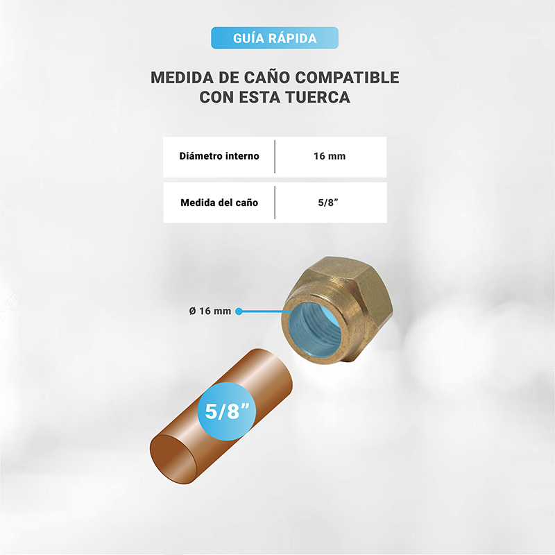 Kit Tuercas Bronce 5/8 Y 3/8 Para Aire Acondicionado Split