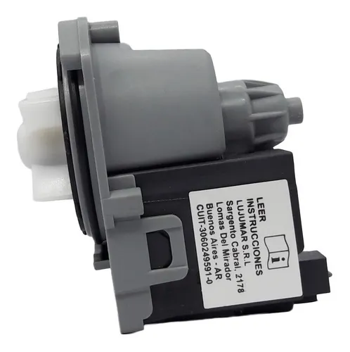Motor de bomba de desagote 3 trabas para lavarropas Philco PH13, Ranser y Atma