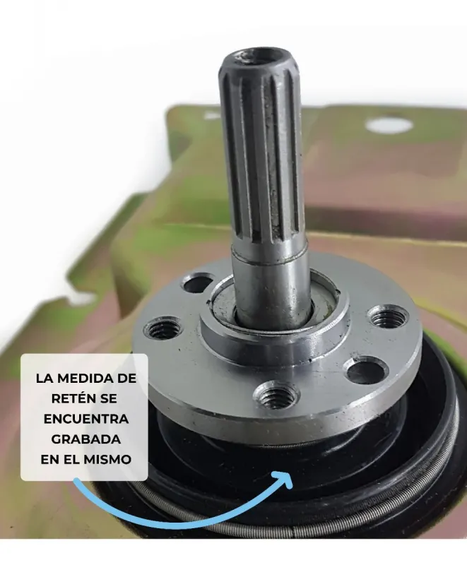 Caja de transmisión medio chapón para lavarropas Philco, Electrolux y Kenia