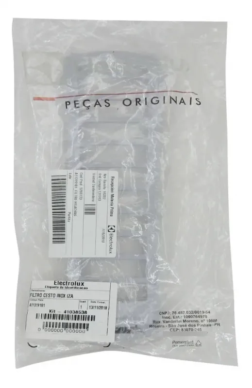 Filtro de pelusas original de lavarropas Electrolux LI85Y