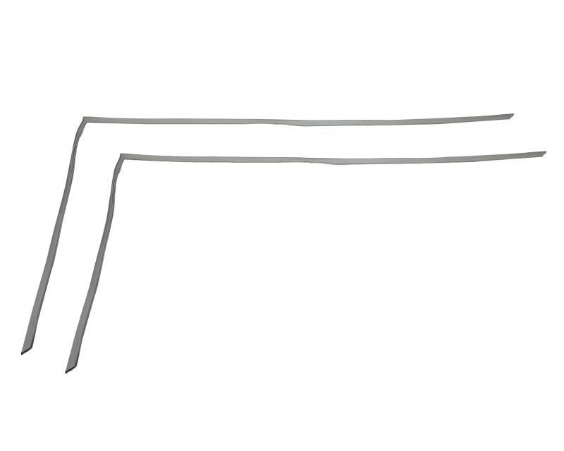 Juego de burletes en L gris 75x140 cm