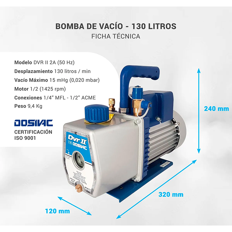 Bomba de vacío Dosivac 130l 2 Etapas