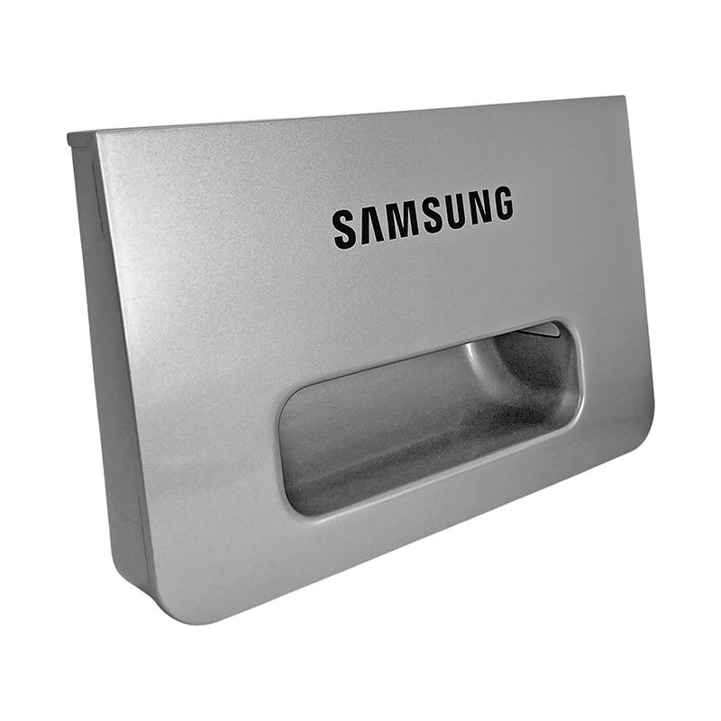 Frente gris de jabonera original de lavarropas Samsung 1904