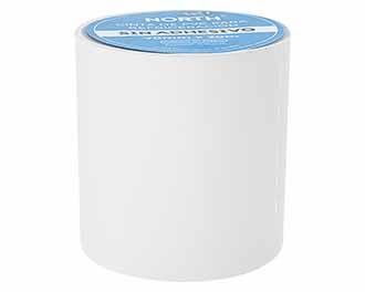 Cinta pvc sin adhesivo para refrigeración 70mm x 20mtros blanca North