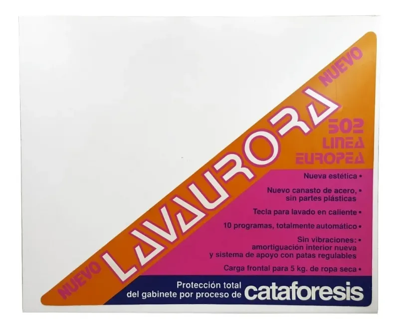 Tapa superior lavarropas Aurora 5502 5508 5516