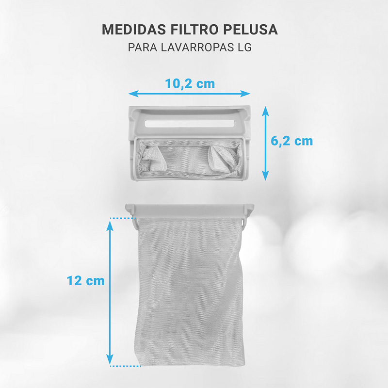 Filtro Atrapa Pelusas Rectangular Para Lavarropas LG X2