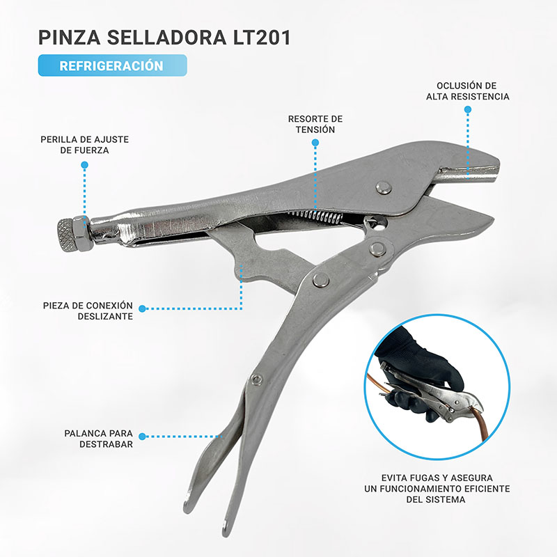 Pinza Selladora Lt-201 Apta Refrigeracion North
