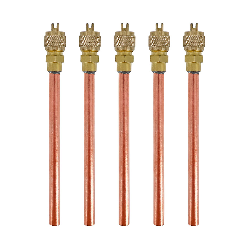 Valvulas Con Chicote 1/4 Para Soldar Refrigeracion Aire X 5