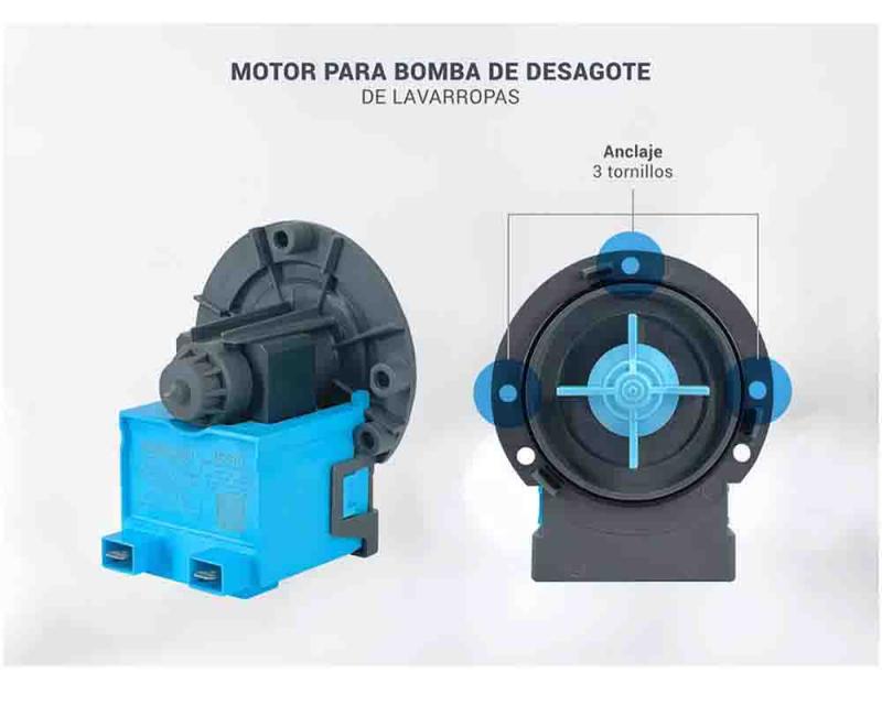 Motor bomba desagote North para lavarropas