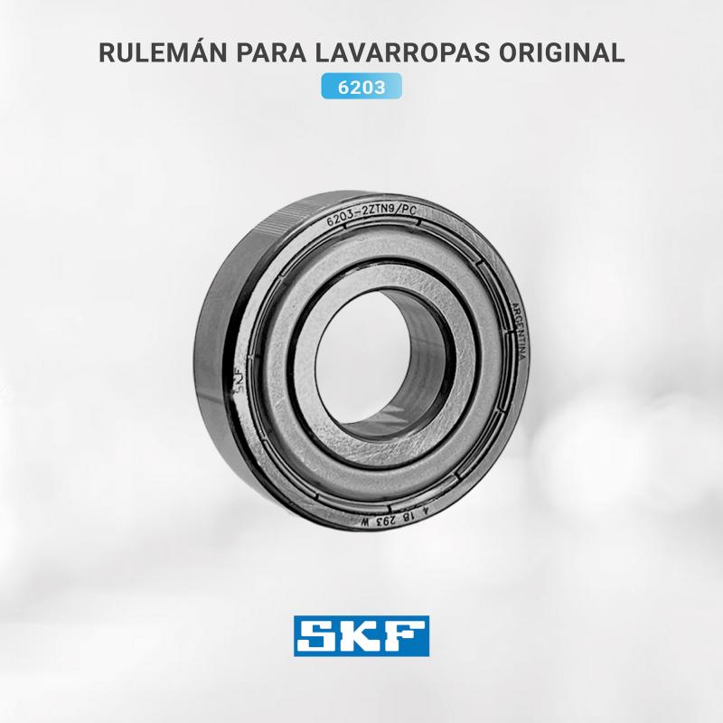 Kit rulemanes para lavarropas Drean, Aurora, Whirlpool, Bosch 6203 6203 SKF