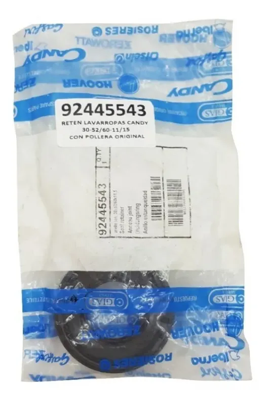 Retén para lavarropas Candy 30-52/60-11/15 con pollera original