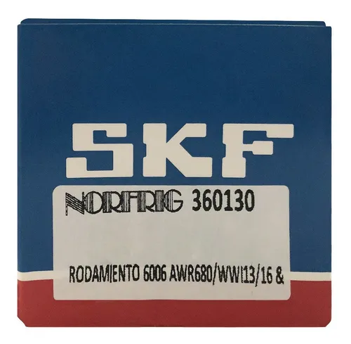 Rulemán para lavarropas Eslabón de lujo, Whirlpool SKF 6006 original