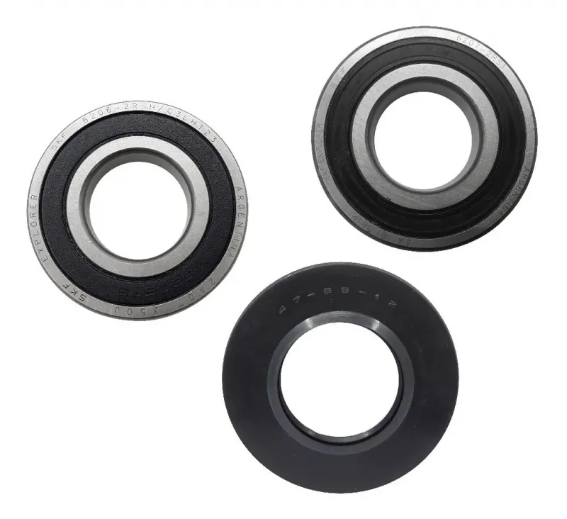 Kit rulemanes 6206 6207 y retén 47-88-12 para lavarropas Midea 8Kg WF-TP108SAR1