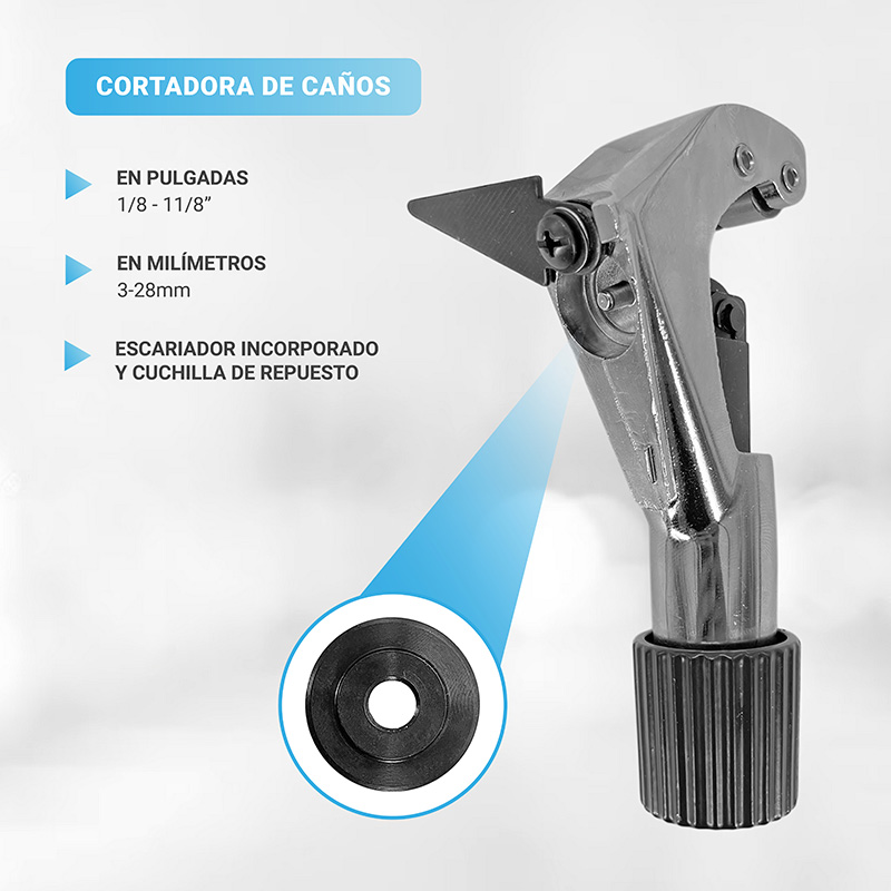 Cortadora De Caño Cobre Refrigeración Mediana 1/8 A 1 1/18