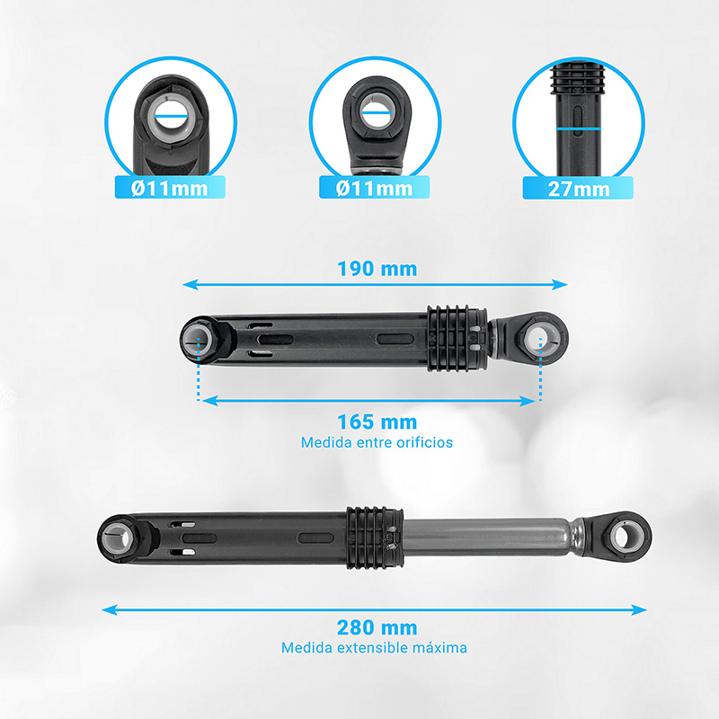 Amortiguador Para Lavarropas 100n Samsung 1904 1702 8650