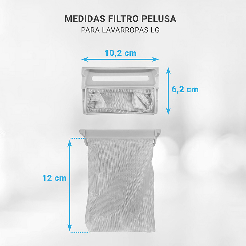 Filtro de pelusas original de lavarropas LG