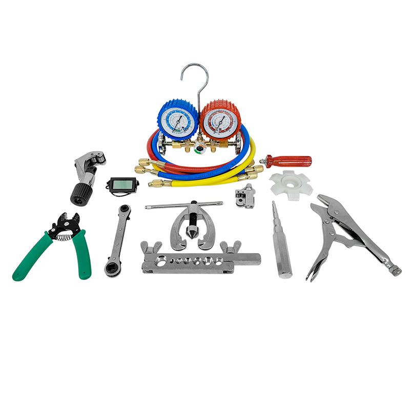 Kit Herramientas Refrigeración N°10 Manifold R22 R12 R134