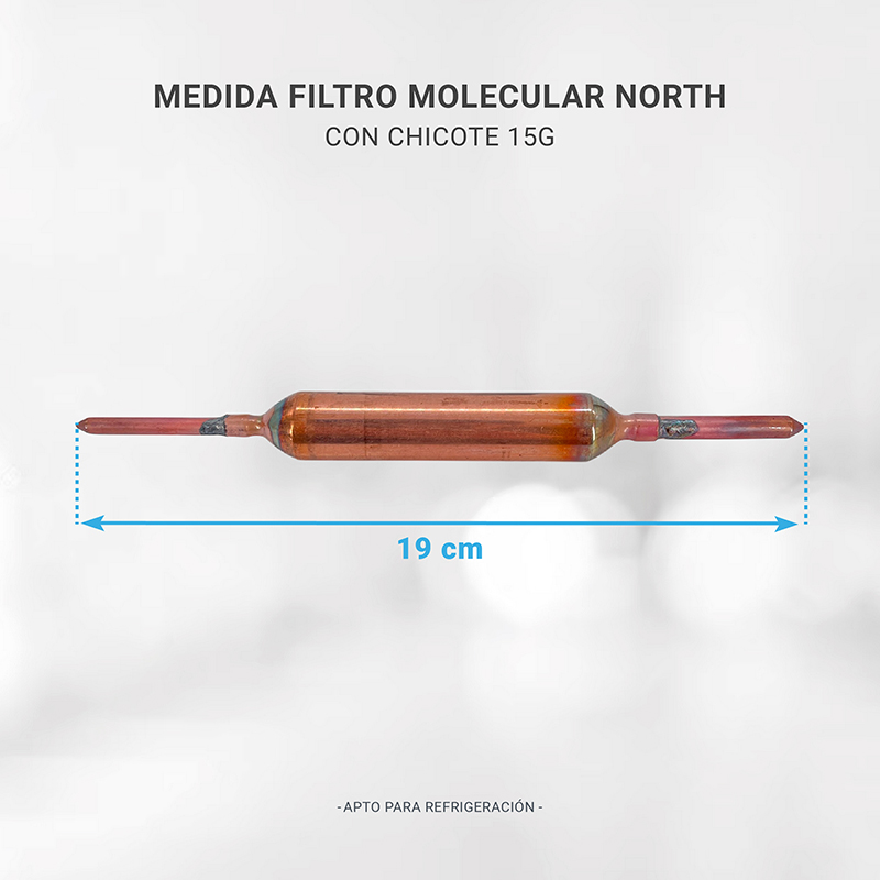 Filtro Molecular 15g Con Chicote Cobre Refrigeracion
