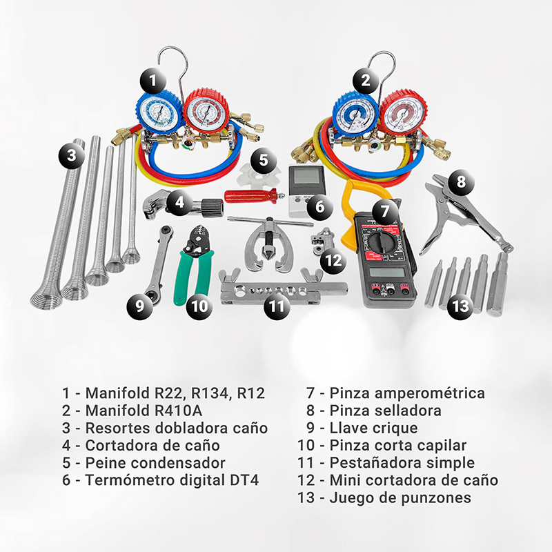 Kit de herramientas N°8 Refrigeración