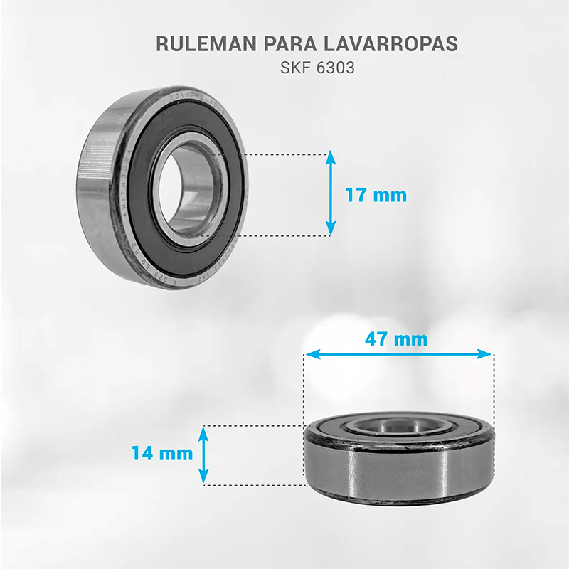 Ruleman Rodamiento Skf 6303 lavarropas