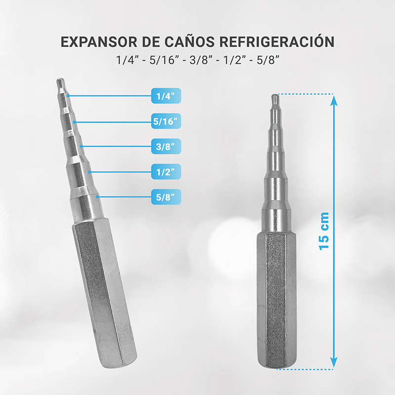 Punzon Expansor Agranda Caño Cobre Refrigeracion 5 En 1