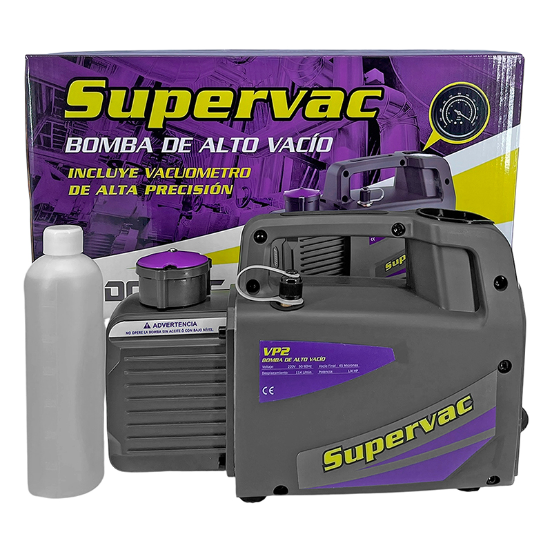 Bomba de Vacío Supervac 114l Con Vacuometro